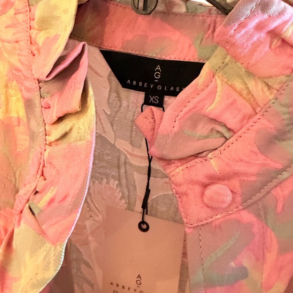 Abbey Glass Floral Print Sadie midi dress size XS - Picture 3 of 4